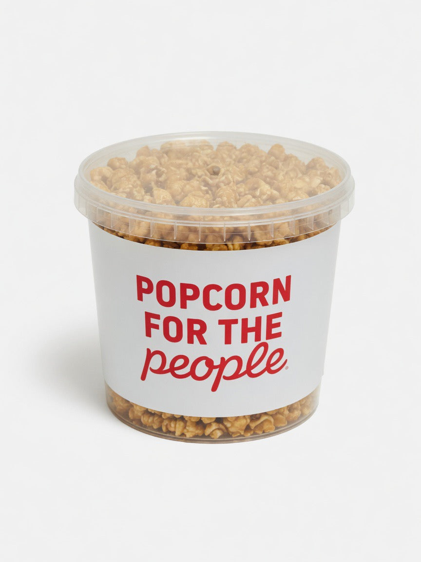 Large bucket of popcorn from Popcorn for the People 