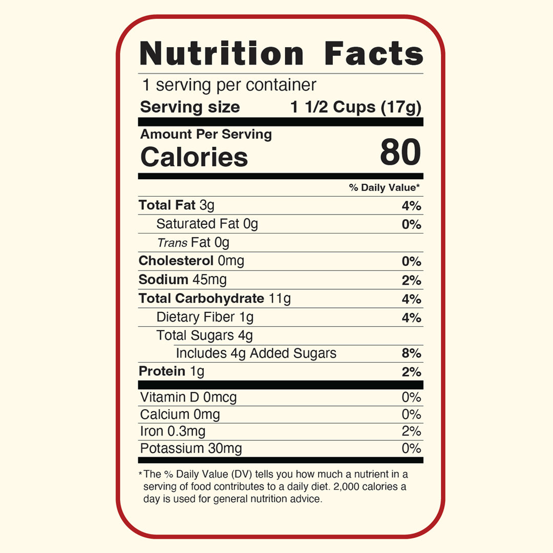 Kettle popcorn nutritional facts