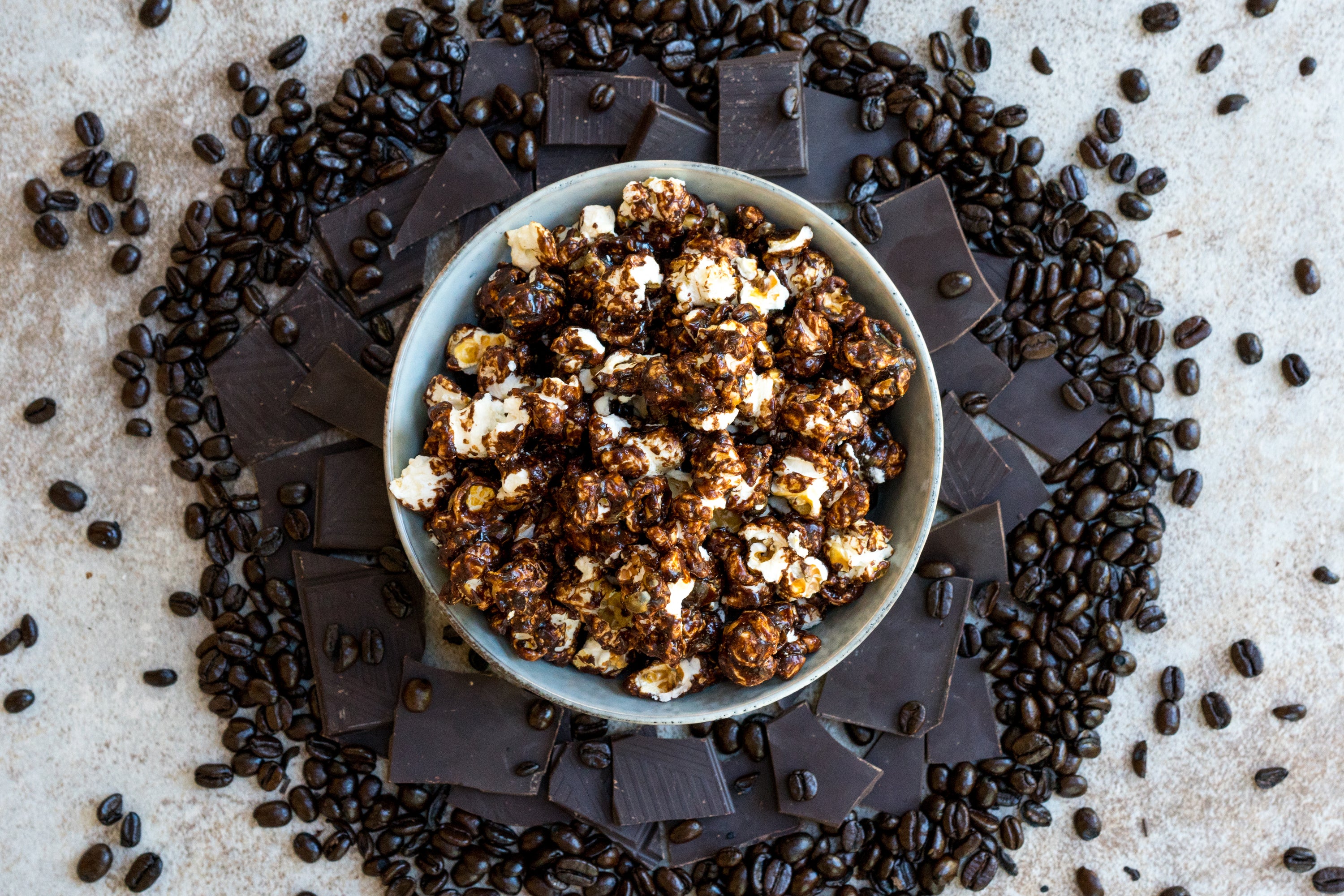 Dark Chocolate Espresso Popcorn For The People Flavored Popcorn Tasty Art Scene